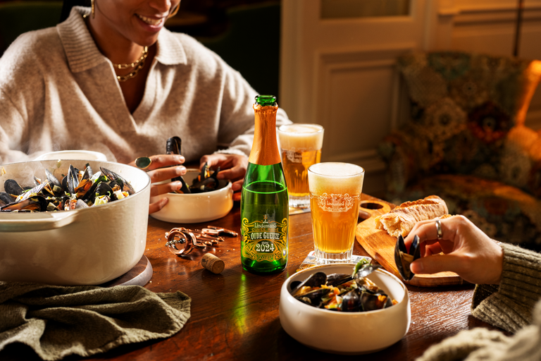 Moules à la Lindemans Gueuze à l’ancienne Cuvée René