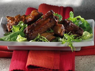 Spareribs glazed with Lindemans Kriek